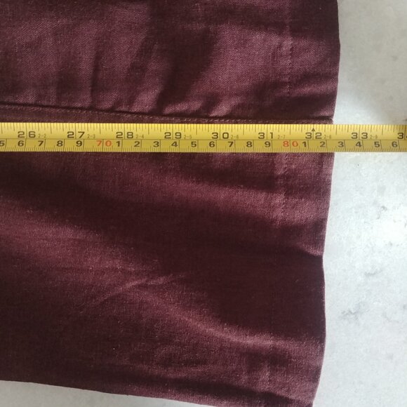 Studio Point linen blend chocolate brown wrap style midi skirt front slit 10 - Picture 12 of 15